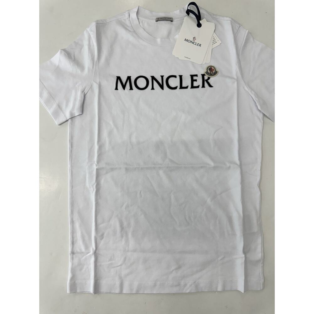 Moncler flocked-logo cotton T-shirt XS NWT!